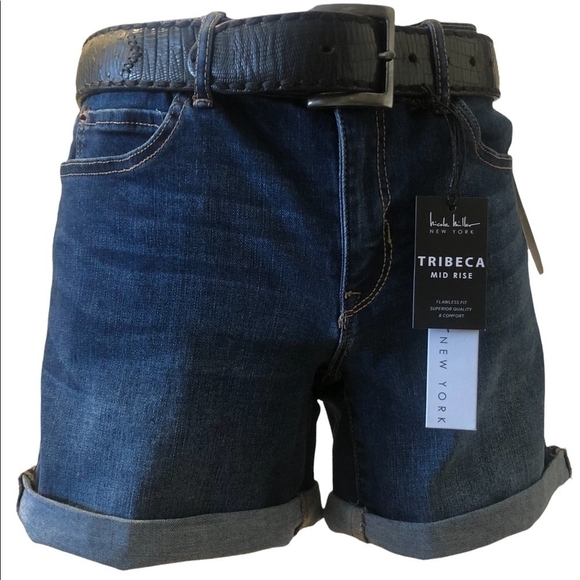 NWT NICOLE MILLER NY Tribeca Mid Rise Women's Jeans Shorts - Picture 2 of 5